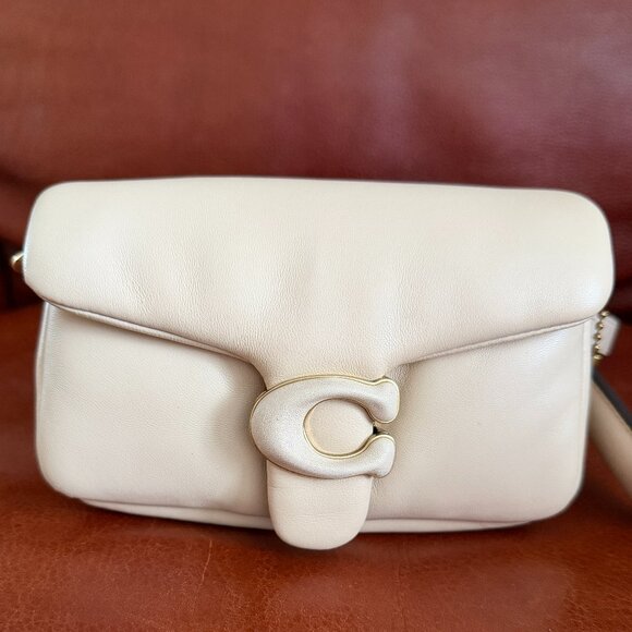 Coach Pillow Tabby Ivory Leather Shoulder Bag 18 - Picture 4 of 16